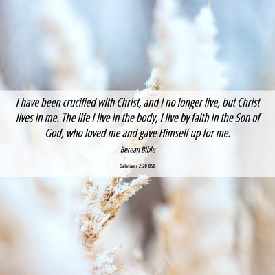 Picture 06 - Galatians 2:20 BSB - I have been crucified with Christ, and I no - Bible Verse Picture