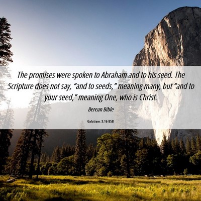 Picture 06 - Galatians 3:16 BSB - The promises were spoken to Abraham and to his - Bible Verse Picture