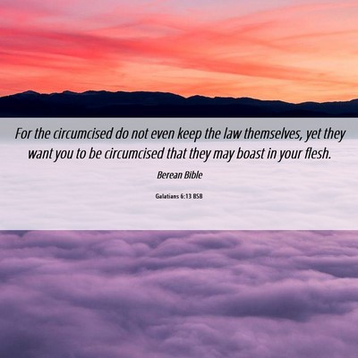 Picture 06 - Galatians 6:13 BSB - For the circumcised do not even keep the law - Bible Verse Picture
