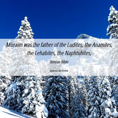 Picture 06 - Genesis 10:13 BSB - Mizraim was the father of the Ludites, the - Bible Verse Picture