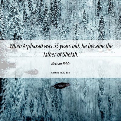 Picture 06 - Genesis 11:12 BSB - When Arphaxad was 35 years old, he became the - Bible Verse Picture