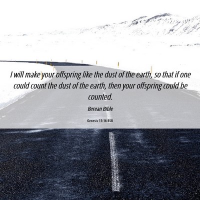 Picture 06 - Genesis 13:16 BSB - I will make your offspring like the dust of the - Bible Verse Picture