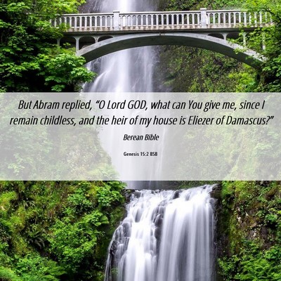 Picture 06 - Genesis 15:2 BSB - But Abram replied, “O Lord GOD, what can You - Bible Verse Picture