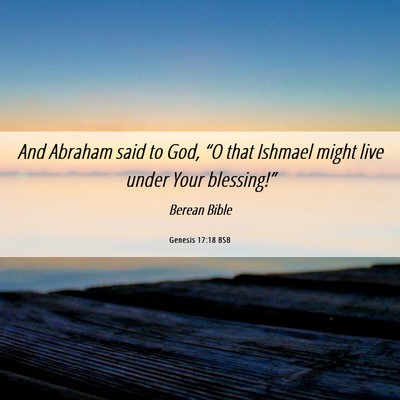 Picture 06 - Genesis 17:18 BSB - And Abraham said to God, “O that Ishmael might - Bible Verse Picture