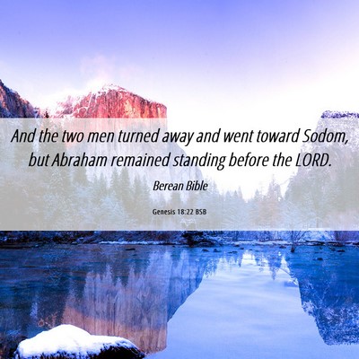 Picture 06 - Genesis 18:22 BSB - And the two men turned away and went toward - Bible Verse Picture