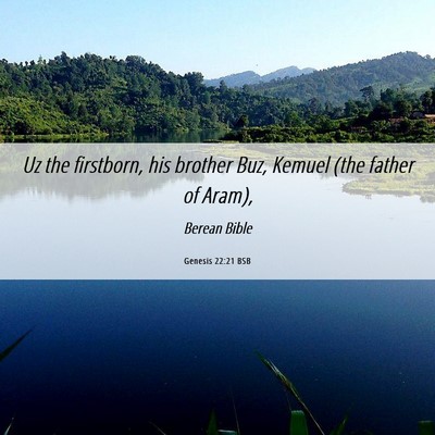 Picture 06 - Genesis 22:21 BSB - Uz the firstborn, his brother Buz, Kemuel (the - Bible Verse Picture