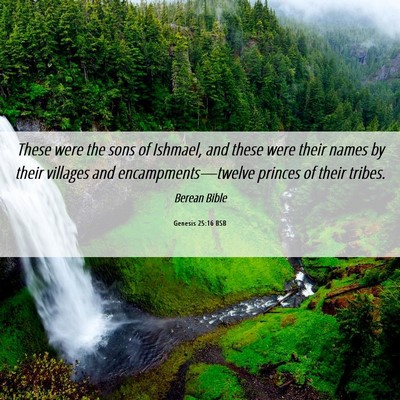 Picture 06 - Genesis 25:16 BSB - These were the sons of Ishmael, and these were - Bible Verse Picture