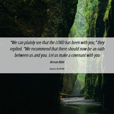 Picture 06 - Genesis 26:28 BSB - “We can plainly see that the LORD has been with - Bible Verse Picture