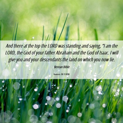 Picture 06 - Genesis 28:13 BSB - And there at the top the LORD was standing and - Bible Verse Picture