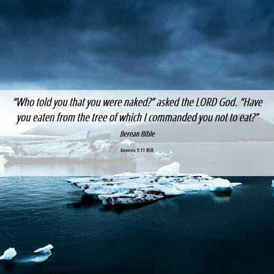 Picture 06 - Genesis 3:11 BSB - “Who told you that you were naked?” asked the - Bible Verse Picture