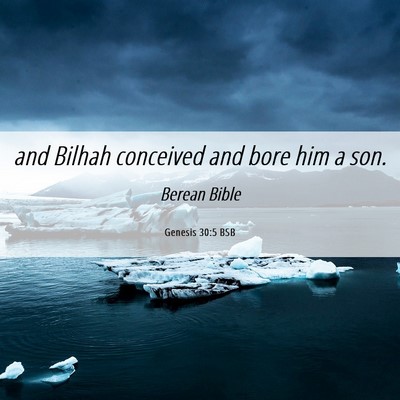 Picture 06 - Genesis 30:5 BSB - and Bilhah conceived and bore him a - Bible Verse Picture