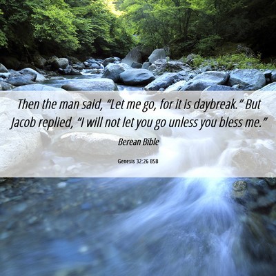 Picture 06 - Genesis 32:26 BSB - Then the man said, “Let me go, for it is - Bible Verse Picture