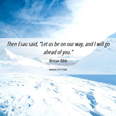 Picture 06 - Genesis 33:12 BSB - Then Esau said, “Let us be on our way, and I - Bible Verse Picture