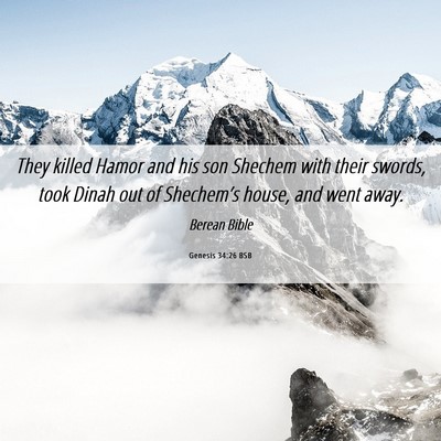 Picture 06 - Genesis 34:26 BSB - They killed Hamor and his son Shechem with their - Bible Verse Picture