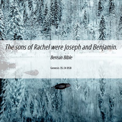 Picture 06 - Genesis 35:24 BSB - The sons of Rachel were Joseph and - Bible Verse Picture