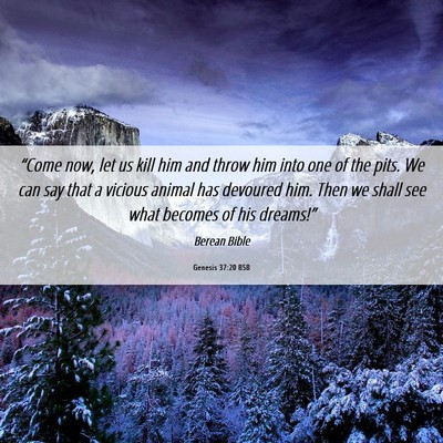 Picture 06 - Genesis 37:20 BSB - “Come now, let us kill him and throw him into - Bible Verse Picture