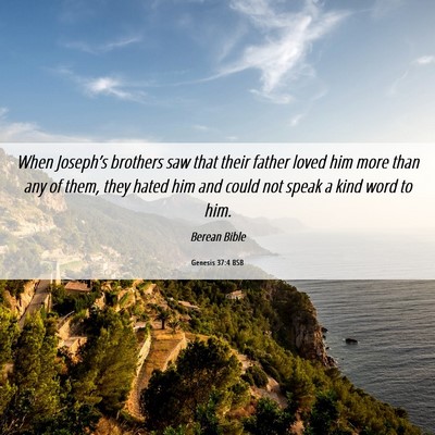 Picture 06 - Genesis 37:4 BSB - When Joseph’s brothers saw that their father - Bible Verse Picture
