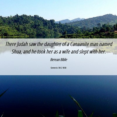 Picture 06 - Genesis 38:2 BSB - There Judah saw the daughter of a Canaanite man - Bible Verse Picture