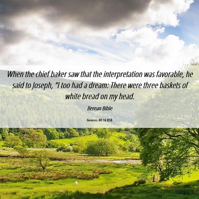 Picture 06 - Genesis 40:16 BSB - When the chief baker saw that the interpretation - Bible Verse Picture