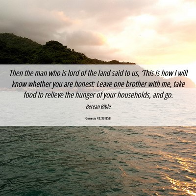 Picture 06 - Genesis 42:33 BSB - Then the man who is lord of the land said to us, - Bible Verse Picture