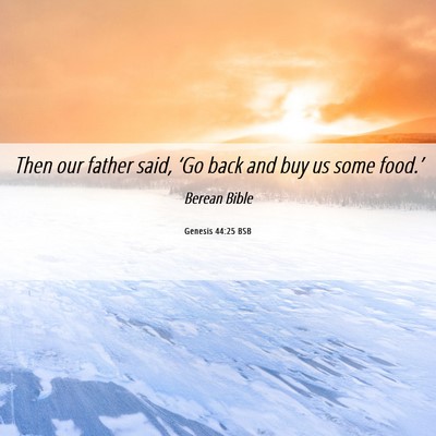 Picture 06 - Genesis 44:25 BSB - Then our father said, ‘Go back and buy us some - Bible Verse Picture