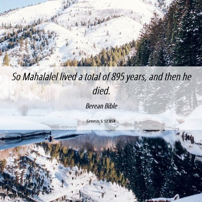 Picture 06 - Genesis 5:17 BSB - So Mahalalel lived a total of 895 years, and then - Bible Verse Picture
