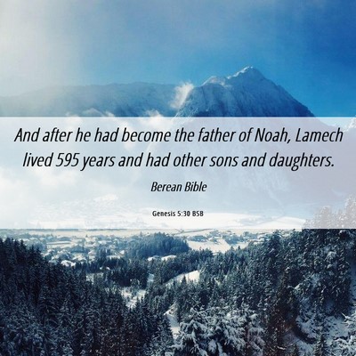 Picture 06 - Genesis 5:30 BSB - And after he had become the father of Noah, - Bible Verse Picture