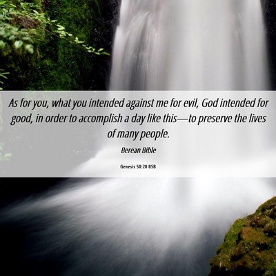 Picture 06 - Genesis 50:20 BSB - As for you, what you intended against me for - Bible Verse Picture