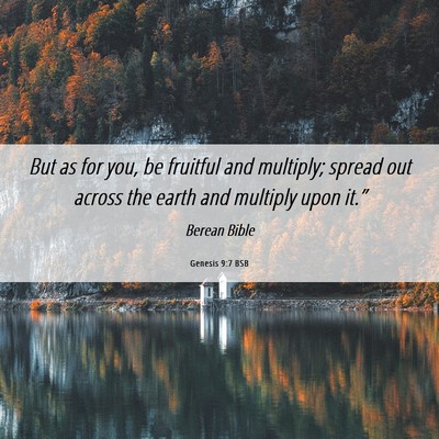 Picture 06 - Genesis 9:7 BSB - But as for you, be fruitful and multiply; spread - Bible Verse Picture