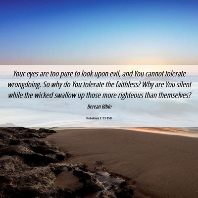Picture 06 - Habakkuk 1:13 BSB - Your eyes are too pure to look upon evil, and You - Bible Verse Picture