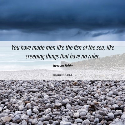 Picture 06 - Habakkuk 1:14 BSB - You have made men like the fish of the sea, like - Bible Verse Picture
