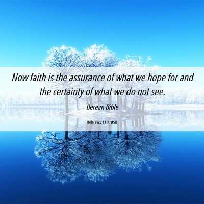 Picture 06 - Hebrews 11:1 BSB - Now faith is the assurance of what we hope for - Bible Verse Picture