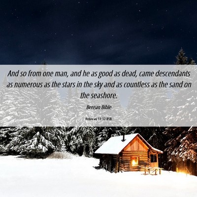 Picture 06 - Hebrews 11:12 BSB - And so from one man, and he as good as dead, came - Bible Verse Picture