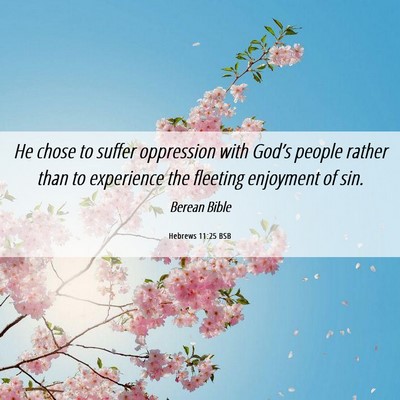 Picture 06 - Hebrews 11:25 BSB - He chose to suffer oppression with God’s people - Bible Verse Picture
