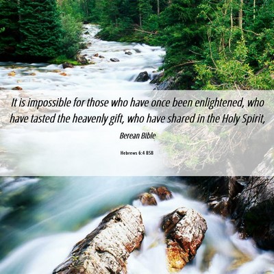 Picture 06 - Hebrews 6:4 BSB - It is impossible for those who have once been - Bible Verse Picture
