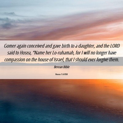 Picture 06 - Hosea 1:6 BSB - Gomer again conceived and gave birth to a - Bible Verse Picture