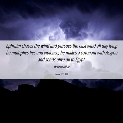 Picture 06 - Hosea 12:1 BSB - Ephraim chases the wind and pursues the east wind - Bible Verse Picture