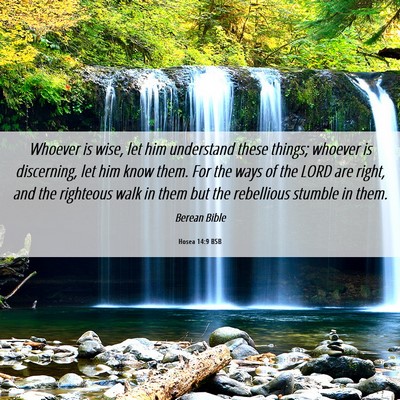 Picture 06 - Hosea 14:9 BSB - Whoever is wise, let him understand these things; - Bible Verse Picture