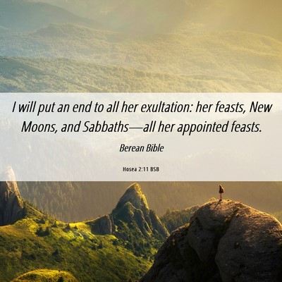 Picture 06 - Hosea 2:11 BSB - I will put an end to all her exultation: her - Bible Verse Picture