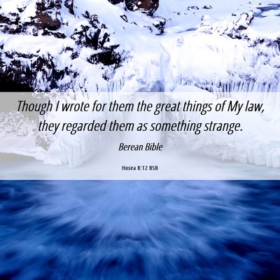 Picture 06 - Hosea 8:12 BSB - Though I wrote for them the great things of My - Bible Verse Picture