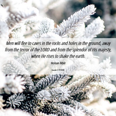 Picture 06 - Isaiah 2:19 BSB - Men will flee to caves in the rocks and holes in - Bible Verse Picture