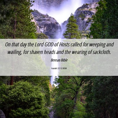 Picture 06 - Isaiah 22:12 BSB - On that day the Lord GOD of Hosts called for - Bible Verse Picture