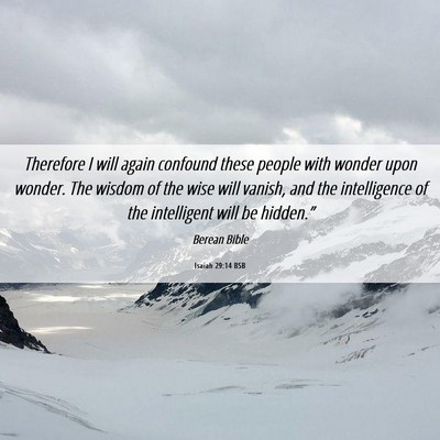 Picture 06 - Isaiah 29:14 BSB - Therefore I will again confound these people with - Bible Verse Picture