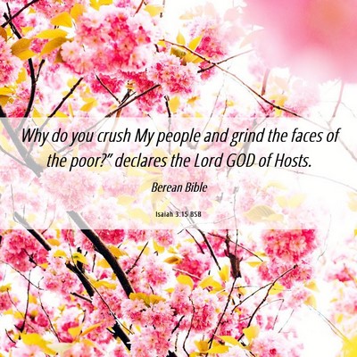 Picture 06 - Isaiah 3:15 BSB - Why do you crush My people and grind the faces of - Bible Verse Picture