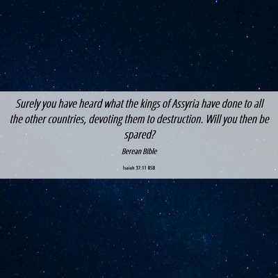 Picture 06 - Isaiah 37:11 BSB - Surely you have heard what the kings of Assyria - Bible Verse Picture