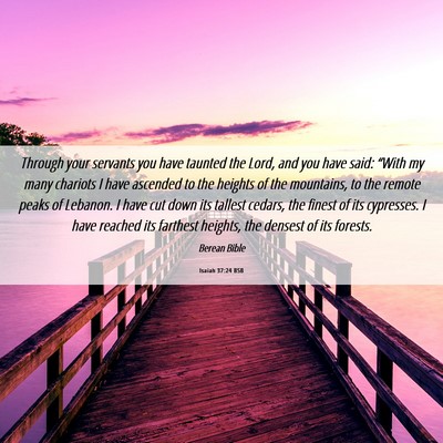 Picture 06 - Isaiah 37:24 BSB - Through your servants you have taunted the Lord, - Bible Verse Picture