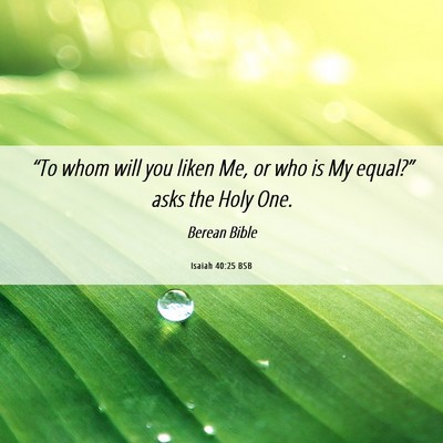 Picture 06 - Isaiah 40:25 BSB - “To whom will you liken Me, or who is My - Bible Verse Picture
