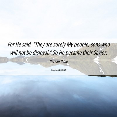 Picture 06 - Isaiah 63:8 BSB - For He said, “They are surely My people, sons - Bible Verse Picture
