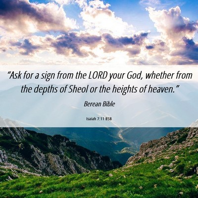 Picture 06 - Isaiah 7:11 BSB - “Ask for a sign from the LORD your God, whether - Bible Verse Picture