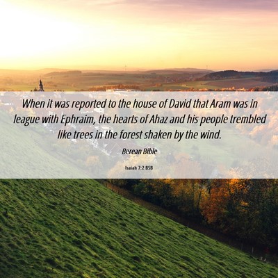 Picture 06 - Isaiah 7:2 BSB - When it was reported to the house of David that - Bible Verse Picture